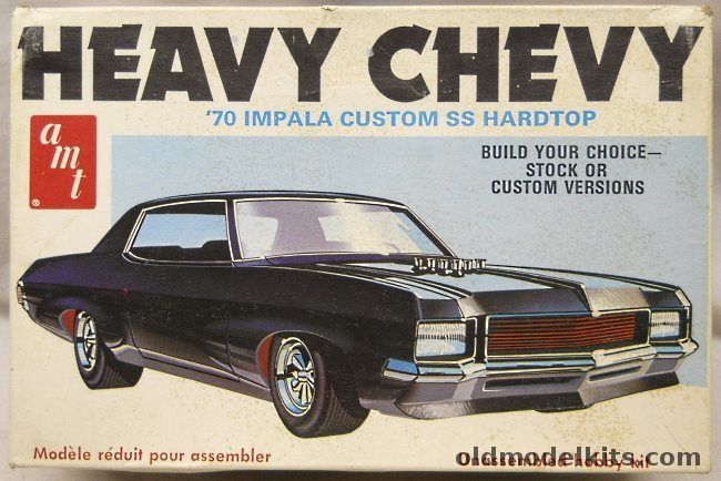 AMT 1/25 Heavy Chevy 1970 Chevrolet Impala SS - Stock Or Custom, T338 plastic model kit